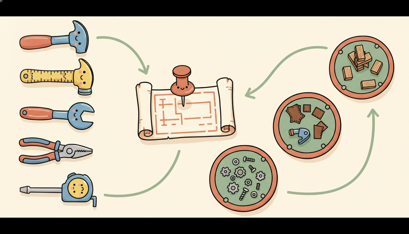 從單一工作台演進到多個專業化工作站，各自連接到中央計劃