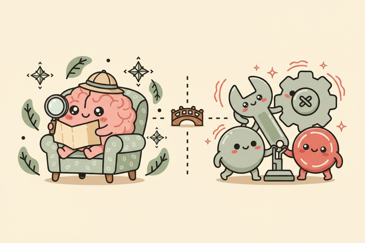 Skill（怎麼想）與 Tool（怎麼做）的對比