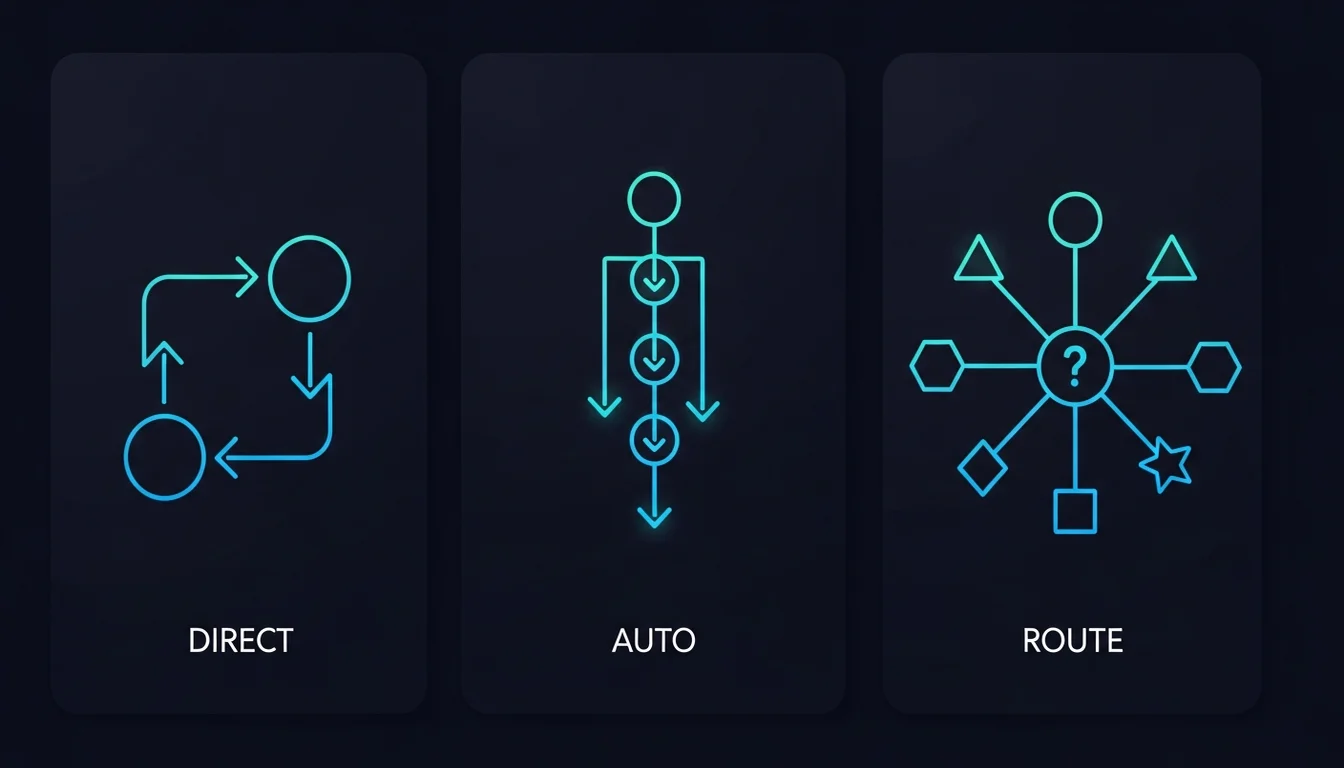 三種溝通模式並列：面對面對話、自動接力、通知等候